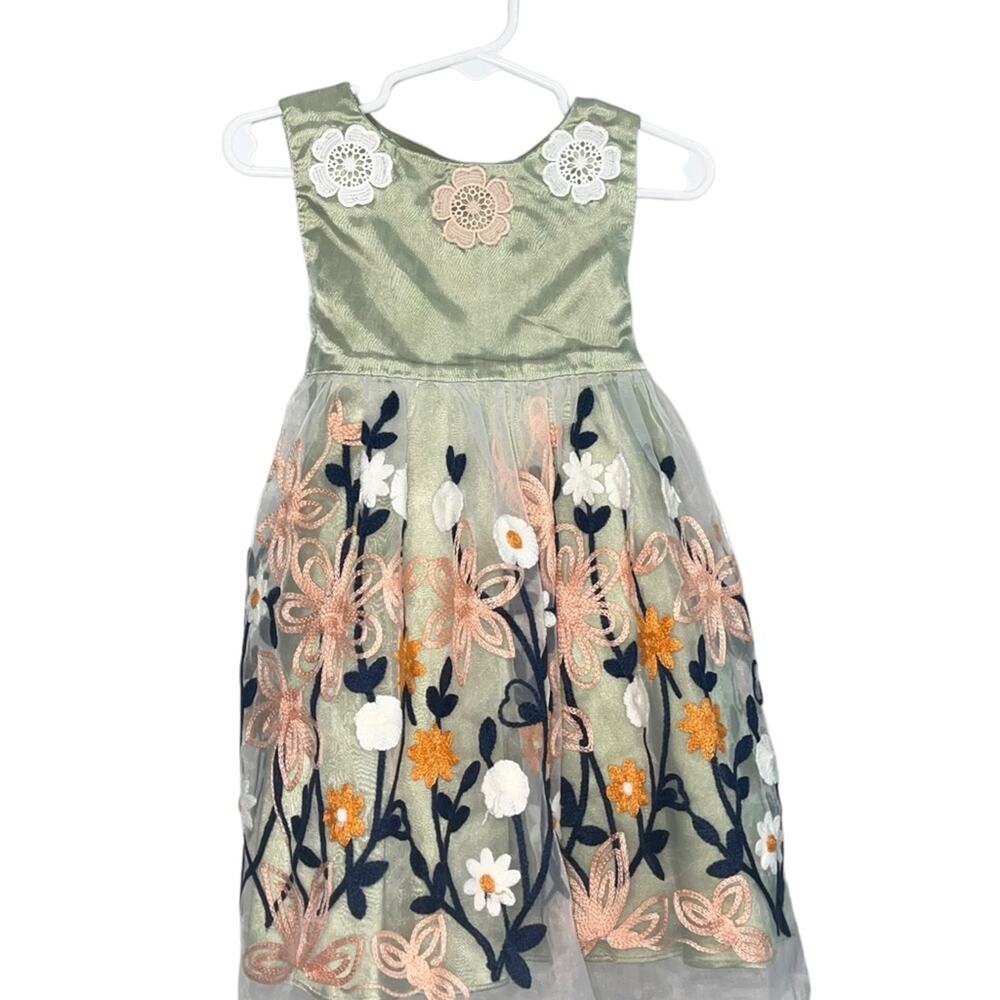 Taty by Tatyana Girl S‎ (2/3) Dress Embroidered Floral Formal Special Occasion